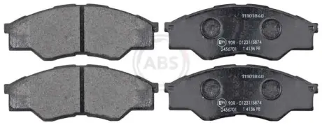 Комплект тормозных колодок, дисковый тормоз ABS 37684