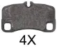 Комплект тормозных колодок, дисковый тормоз ABS 37726OE (фото 1)