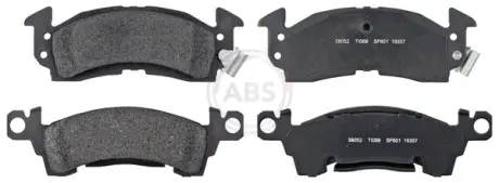 Комплект тормозных колодок, дисковый тормоз ABS 38052