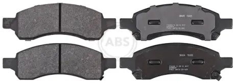 Комплект тормозных колодок, дисковый тормоз ABS 38424