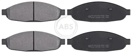 Комплект тормозных колодок, дисковый тормоз ABS 38997