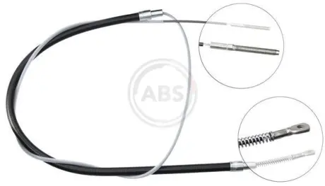 Трос ручного гальма зфд. BMW 3 (E30) 1.6-2.3 85-94 Л=Пр. (1725/630) ABS K10166