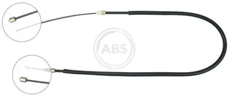 Трос ручного гальма зад. Megane I 95- Л=Пр. (барабан) (1440/1080) ABS K13126