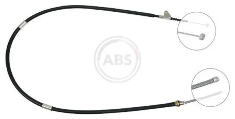 Трос ручного гальма зад. Avensis 98- Пр. (Барабан) ABS K15968