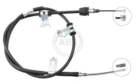 Трос ручного гальма зад. Rio/Accent 06-11 Пр. (Диск) ABS K17028