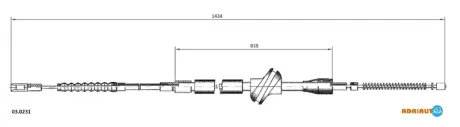Трос гальмівний AUDI 100 all drum brake LH-RH 92- ADRIAUTO 030231