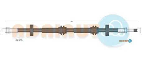 VW шланг гальмівний передній Audi A6/7 10- ADRIAUTO 031253