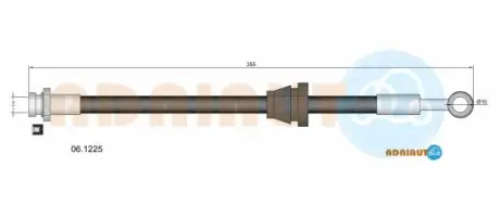 CHEVROLET Гальмівний шланг перед. Spark 10- ADRIAUTO 061225