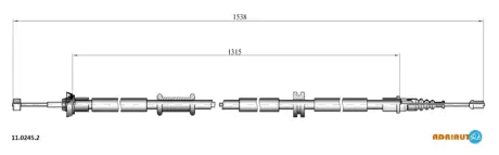 FIAT трос ручного гальма лів.Linea 07- ADRIAUTO 1102452