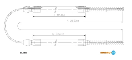 Трос ручного тормоза ADRIAUTO 110295
