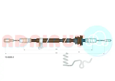 Трос гальмівний Ford Transit all single wheels R LH "13>> ADRIAUTO 1302202