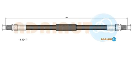 FORD шланг гальмівний задн. Fiesta 91-95 (+ABS) ADRIAUTO 131247