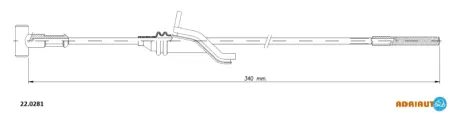 MAZDA трос ручн.гальма задн.Mazda 3 1.6/2.0 04- ADRIAUTO 220281