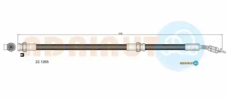 MAZDA шланг гальмівний задн.323 -04 535mm ADRIAUTO 221265