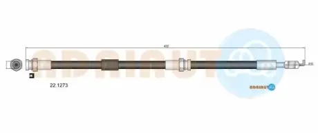 MAZDA гальмівний шланг передн. 323 VI 98-, Premacy ADRIAUTO 221273