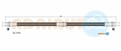 MITSUBISHI шланг гальмів.передн..L=425mm Pajero II 90-,Sport 98- ADRIAUTO 241276