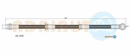 MITSUBISHI шланг гальм. передн. PAJERO 00- ADRIAUTO 241278
