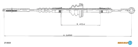 Трос гальмівний MERCEDES MB 100-120-140 F 9/87- ADRIAUTO 270222