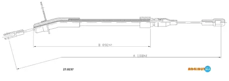 DB трос ручн. гальм. пр. W126 280SE ADRIAUTO 270237