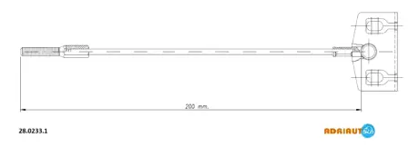 NISSAN трос ручного гальма передн. Micra 04- ADRIAUTO 2802331