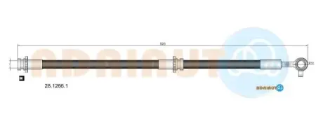 NISSAN Шланг тормозной передн лів. X-Trail 01-13 ADRIAUTO 2812661