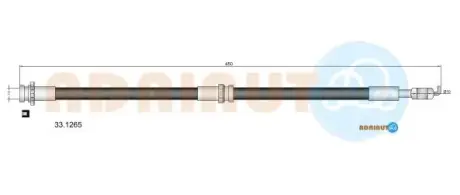 OPEL шланг гальмівний передн. Frontera B ADRIAUTO 331265