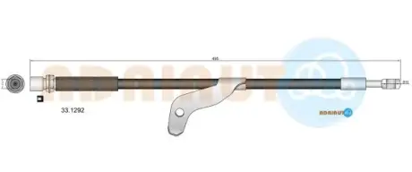 OPEL Гальмівний шланг лівий ANTARA A 2.0-3.2 06-, CHEVROLET CAPTIVA 2.4-3.2 06- ADRIAUTO 331292