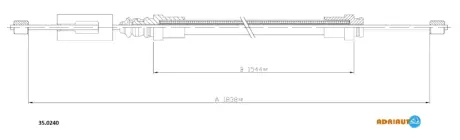 Тросик стояночного тормоза Adriauto ADRIAUTO 35.0240