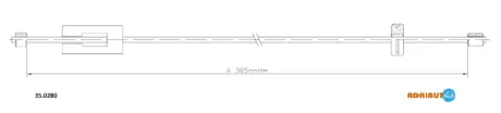 PEUGEOT трос ручного гальма перед. 605 91- ADRIAUTO 350280