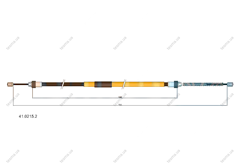 Трос стояночного гальма задн лів (1520мм/1520мм) RENAULT CAPTUR I 0.9/1.2/1.5D 06.13-12.19 ADRIAUTO 4102152 (фото 1)