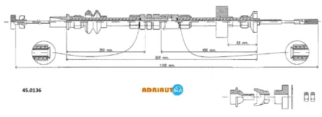 Трос сцепления [ручн.регулировка] ADRIAUTO 450136