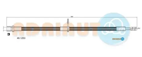 Гальм. шланг. передн. прав. SUBARU FERESTER -08 ADRIAUTO 461253