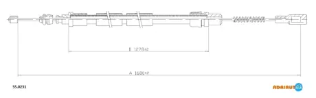 Трос ручного тормоза VW LT (пр-во Adriauto) ADRIAUTO 55.0231