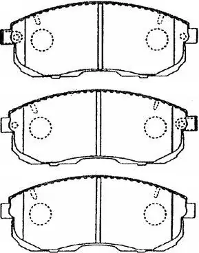 Комплект тормозных колодок, дисковый тормоз AISIN B1N019 (фото 1)