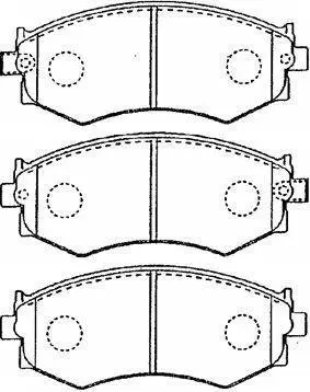 Комплект тормозных колодок, дисковый тормоз AISIN B1N020 (фото 1)