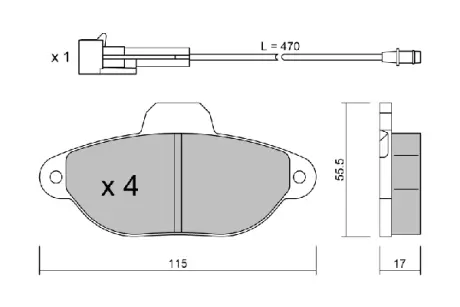 Комплект тормозных колодок, дисковый тормоз AISIN BPFI1001