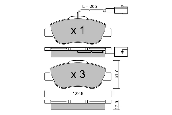 Комплект тормозных колодок, дисковый тормоз AISIN BPFI1015 (фото 1)