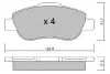 Комплект тормозных колодок, дисковый тормоз AISIN BPFI1016 (фото 1)