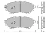Комплект тормозных колодок, дисковый тормоз AISIN BPFO1909 (фото 1)
