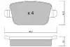 Комплект тормозных колодок, дисковый тормоз AISIN BPFO2001 (фото 1)