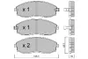 Комплект тормозных колодок, дисковый тормоз AISIN BPHY1902 (фото 1)