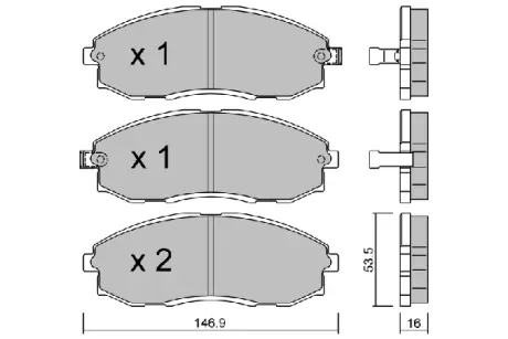 Комплект тормозных колодок, дисковый тормоз AISIN BPHY1902