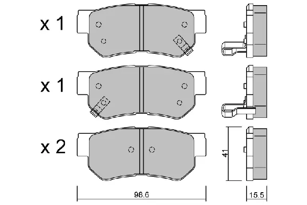Комплект тормозных колодок, дисковый тормоз AISIN BPHY2001 (фото 1)