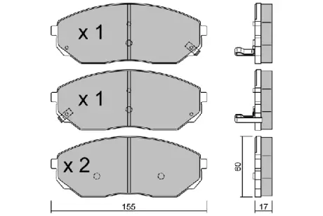 Комплект тормозных колодок, дисковый тормоз AISIN BPKI1903