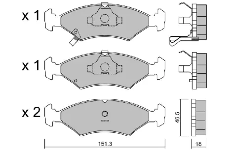 Комплект тормозных колодок, дисковый тормоз AISIN BPKI1904