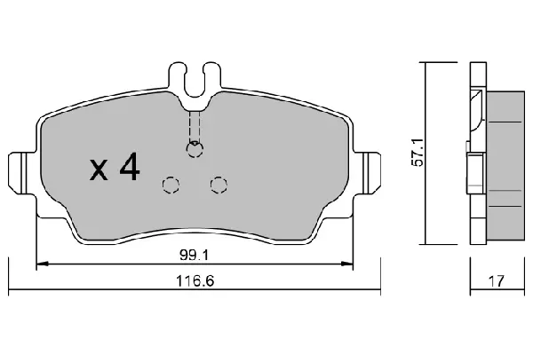 Комплект тормозных колодок, дисковый тормоз AISIN BPMB1003 (фото 1)