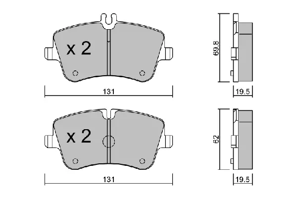 Комплект тормозных колодок, дисковый тормоз AISIN BPMB1007 (фото 1)