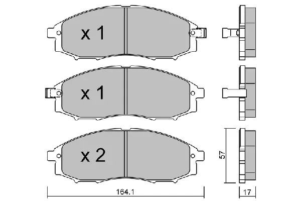 Комплект тормозных колодок, дисковый тормоз AISIN BPNI1903 (фото 1)
