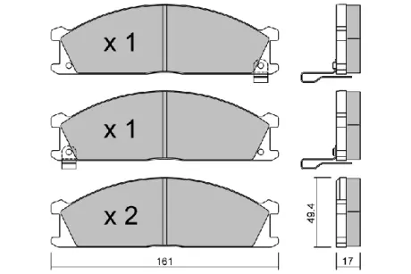 Комплект тормозных колодок, дисковый тормоз AISIN BPNI1912