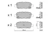Комплект тормозных колодок, дисковый тормоз AISIN BPNI2001 (фото 1)